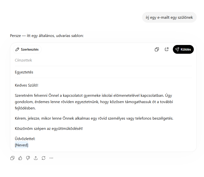 prompt egyszeru szuloi email Egyszerű prompt